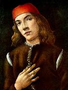 BOTTICELLI, Sandro Portrait of a Young Man  fdgdf oil